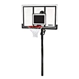 Lifetime 71525 Height Adjustable In Ground Basketball System, 54 Inch Shatterproof Backboard