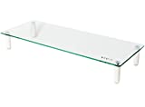 VIVO Glass Ergonomic Tabletop Riser, Desktop Stand for Computer Monitor, LCD LED TV, Monitor, Laptop, Notebook, and More STAND-V000R