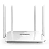 WAVLINK 1200Mbps High Power Long Range Wireless Wi-Fi Router AC1200 Dual Band 5Ghz+2.4Ghz Smart WiFi Router High Speed WiFi Box with High Power Amplifiers PA+LNA, 2 x 2 MIMO 5dBi Antennas
