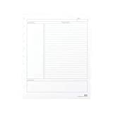 Staples Arc Notebook Project Planner Filler Paper, Letter-sized, White, 50 Sheets