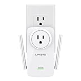 Linksys RE6700 AC1200 Amplify Dual Band High-Power Wi-Fi Gigabit Range Extender / Repeater with Intelligent Spot Finder Technology and AC Pass Thru,White
