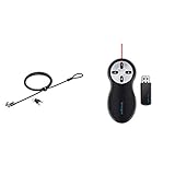 Kensington Laptop Lock - N17 Keyed Laptop Lock (K64440WW) & Wireless USB Presentation Clicker with Red Laser Pointer, Compatible with Windows & macOS - 20m Range (33374EU)