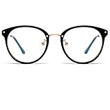 Retro Round Blue Light Blocking Glasses Women/Men - FEIDU Computer Anti Eye Eyestrain Reading Gaming Fashion Glasses Non Prescription2020 New