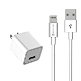USB Charger, Spater Travel Home Wall Charger and a Charging Cable C ompatible with iPhone X, iPhone 8, iPhone 7, iPhone 6, iPhone 5, iPad Mini, iPod Touch, iPods (White)