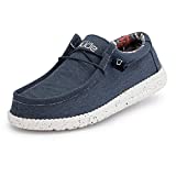 Hey Dude Men's Wally Stretch Blue Size 13 | Men’s Shoes | Men's Lace Up Loafers | Comfortable & Light-Weight