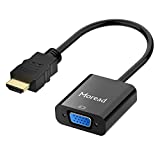 Moread HDMI to VGA, Gold-Plated HDMI to VGA Adapter (Male to Female) for Computer, Desktop, Laptop, PC, Monitor, Projector, HDTV, Chromebook, Raspberry Pi, Roku, Xbox and More - Black