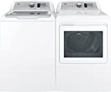 GE Top Load Speed Wash GTW685BSLWS 27'' Washer with Front Load GTD65EBSJWS 27'' Electric Dryer Laundry Pair in White