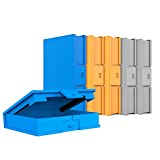 Inateck 3.5 Inch Hard Drive Case HDD Protective Box with Shockproof Dustproof and Anti-static Function, Storage Case for 3.5 inch HDDs, 6 Pack, Orange/Blue/Gray (HPFx6)