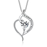 FANCYCD 'Always My Mother Forever My Friend' Love Heart Necklace, 18', Special Jewelry for Women, Mother’s Day Gifts for Mom, Wife, Aunt, Grandma...