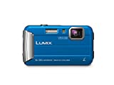 PANASONIC LUMIX Waterproof Digital Camera Underwater Camcorder with Optical Image Stabilizer, Time Lapse, Torch Light and 220MB Built-In Memory – DMC-TS30A (Blue)