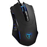 PICTEK Gaming Mouse Wired [7200 DPI] [Programmable] [Breathing Light] Ergonomic Game USB Computer Mice RGB Gamer Desktop Laptop PC Gaming Mouse, 7 Buttons for Windows 7/8/10/XP Vista Linux, Black