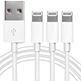 3Pack Original [Apple MFi Certified] Charger Lightning to USB Cable Compatible iPhone 11 Pro/11/XS MAX/XR/8/7/6s/6/plus,iPad Pro/Air/Mini,iPod Touch(White 1M/3.3FT)