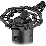 Blue Yeti shock mount by Vocalbeat - Designed to Eliminate Noise and Vibrations - Stand Made from Quality Aluminum Material - Can Also Fit Blue Snowball and other Large Microphones (Black)