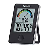 Taylor Precision Products 1732 Taylor Digital Indoor Comfort Level Thermometer and Hygrometer, Black