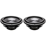 (2) Skar Audio VD-12 D2 12' 800W Max Power Dual 2 Ohm Shallow Mount Subwoofers, Pair of 2