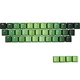 TINTON LIFE Gradient 37 Keys PBT Backlit Keycaps Set for Mechanical Keyboard(Gradient Green)