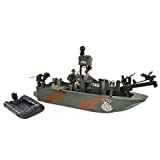 Sunny Days Entertainment Naval Special Warfare Gunboat – Vehicle Playset with 2 Action Figures and Realistic Accessories | Military Boat Toy Set for Kids – Elite Force