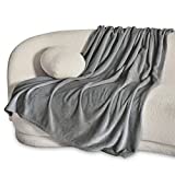 Bedsure Fleece Throw Blanket for Couch Grey - Lightweight Plush Fuzzy Cozy Soft Blankets and Throws for Sofa, 50x60 inches