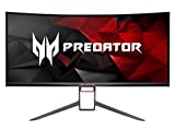 Acer Predator Gaming X34 Pbmiphzx Curved 34' UltraWide QHD Monitor with NVIDIA G-SYNC Technology (Display Port & HDMI Port),Black