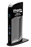 Plugable USB 3.0 Universal Laptop Docking Station Dual Monitor for Windows (Dual Video: HDMI and DVI/VGA/HDMI, Gigabit Ethernet, Audio, 6 USB Ports)