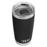 YETI Rambler 20 oz Tumbler, Stainless Steel, Vacuum Insulated with MagSlider Lid, Black