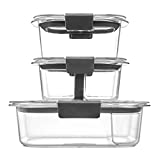 Rubbermaid Brilliance Food Storage Containers  10 Piece Plastic Containers with Lids  Bento Box Style Sandwich and Snack Lunch Kit  BPA Free, Leak Proof Food Container  Microwave /Dishwasher Safe