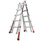 Little Giant Ladders, Revolution with Ratchet Levelers, M22, 22 ft, Multi-Position Ladder, Ratchet leg levelers, Aluminum, Type 1A, 300 lbs weight rating (12022-801)