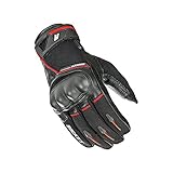 Joe Rocket Supermoto Mens Street Motorcycle Leather Gloves - Black/Red/Large