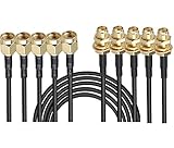 JOINSI 5-Pack 16ft WiFi Antenna Extension Coaxial Cable RP-SMA Male to RP-SMA Female for WiFi LAN WAN Router Bridge Antenna Security IP Camera Signal Booster Repeater Wireless Network Card Adapter