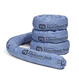 New Pig Mildew-Resistant Absorbent Socks | Water Absorbing Snake | Each 3' x 4' Sock Absorbs Up to 1 Gal | 4 Absorbing Socks | PIG106
