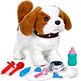 FORTY4 Realistic Puppy Dog Toy for Kids, Walking, Barking, Singing, Tail Wagging, Like Real Robotic Present Pet Toy for Toddler Kids Girls Boys