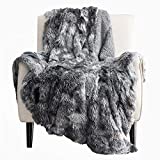 Bedsure Soft Fuzzy Faux Fur Sherpa Fleece King Size Throw Blanket Grey- Warm Thick Fluffy Plush Cozy Reversible Shaggy Blanket for Sofa and Bed -Comfy Furry Blanket, Gray, 108x90 inches