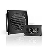 AC Infinity AIRPLATE T3, Quiet Cooling Fan System 6' with Thermostat Control, for Home Theater AV Cabinets