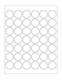 ChromaLabel 1-1/4 Inch Round Printable Labels for Laser and Inkjet Printers, 1050 Pack, 42 Stickers per Sheet, White