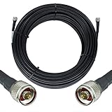 Bolton400 -LMR400 Equivalent Coaxial Cable 100ft - Heavy Duty Ultra Low Loss Coax Cable 50ohm - N Male to N Male - 100 feet Black - for Home and Commercial Signal Booster Installations