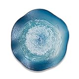 Sapphire Frost Grande Wall Art Glass Plate